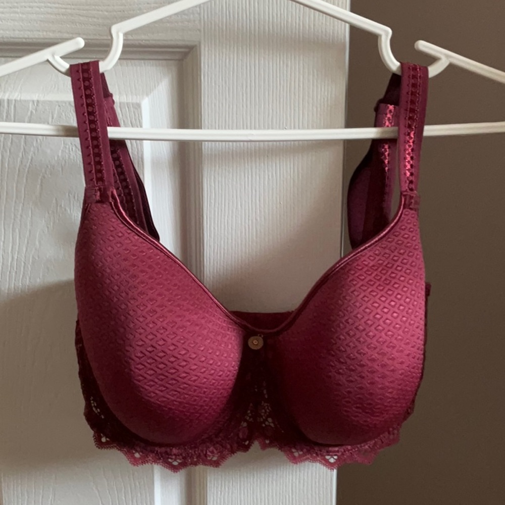 Empreinte Cassiopee US 30F full cup spacer bra in garnet